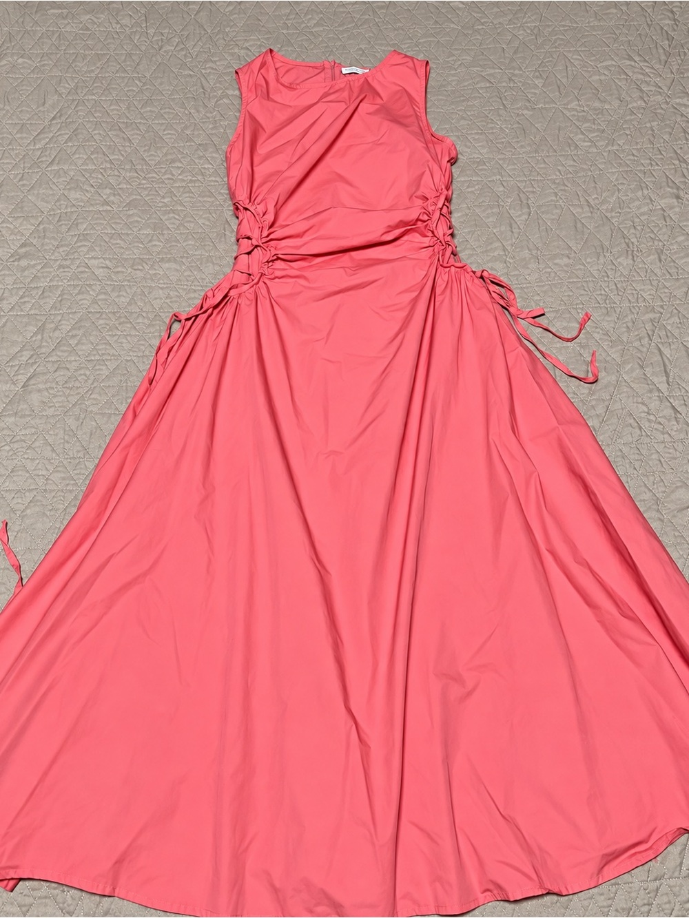 Fashion Nova Coral Maxi Dress with Side Cinch Ties
